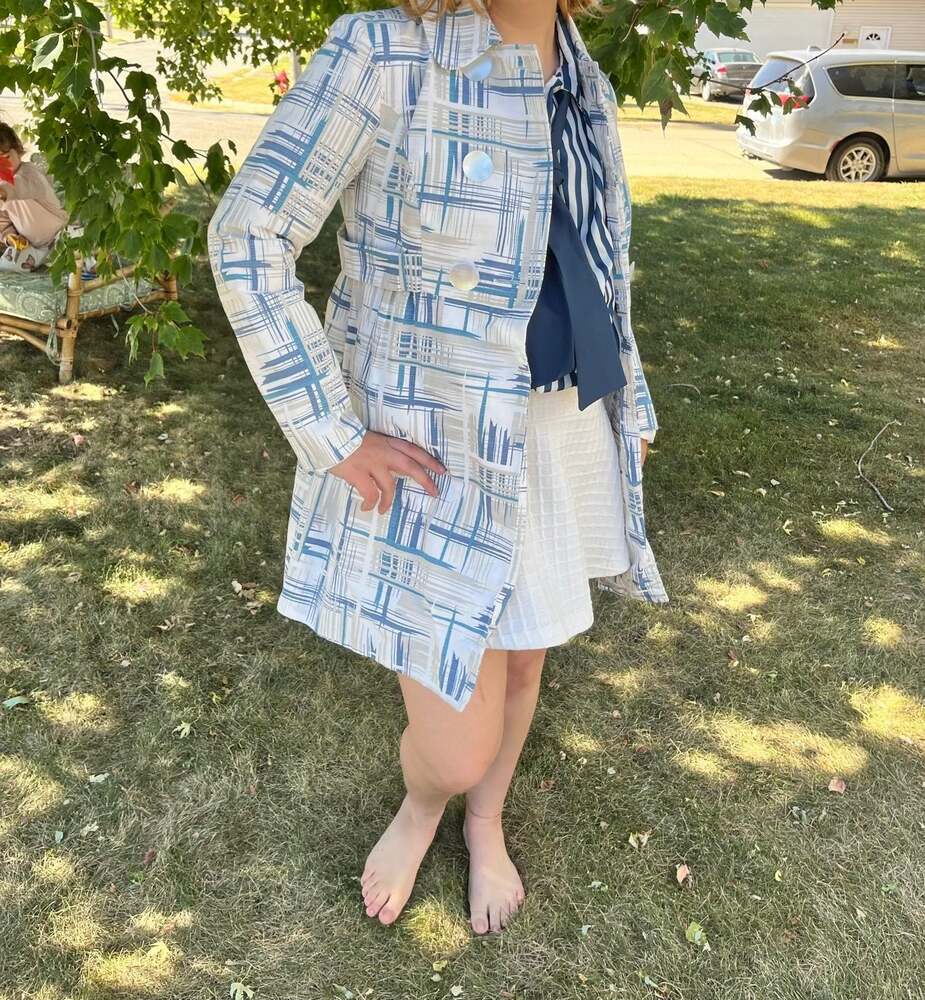 Vintage Women’s Cotton - Mac and Jac - Double Button Print Jacket